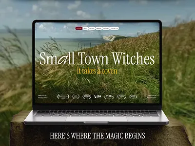 Small Town Witches. The website UI cinema design desktop festival landing page marketing website motion graphics one pager promotional redesign website ui ui redesign ui web uiux user interface ux webflow webflow design webflow website website design