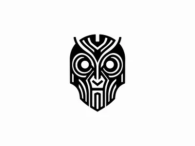 Samhain Mask Logo branding celtic design emblem face geometric icon identity illustration lines logo mark mask mystic ritual samhain spiritual symbol tribal vector