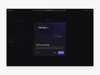 Onboarding Modal Concept ai chart chatgpt dark dark dashboard dark modal dark mode dashboard modal product design saas