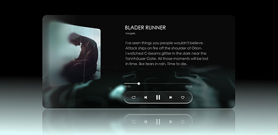 Music Player animation design hmi ui website