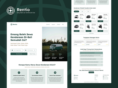 Rentio 🚗🛵- Easy Bali car rental service app branding design graphic design ui