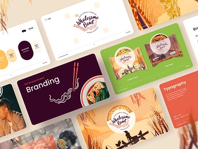 Wholesome Bowl Brand Identity bowl brand identity branding illustration logo logotype noodle packaging packaging design ui