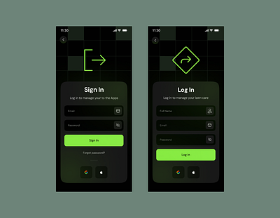 Sign In/Log In Mobile App Ui app applogin darkmodeui loginform loginpage loginui minimaldesign mobile app design mobile app ui mobile app ui design mobilelogin signinscreen ui uidesign uxdesign