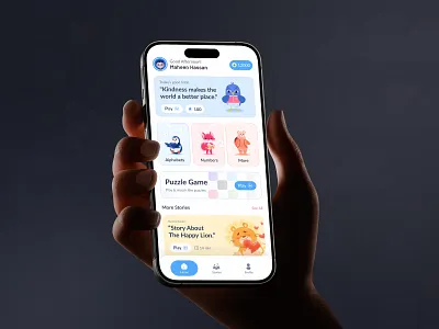 Kids Learning App UI - Gamification Design System For Kids chindren app dribble best shot illustration kidds app kidds learning app kiddz learning landing page design minimal mobile app design netro netrosystems online courses online education online learning trending app