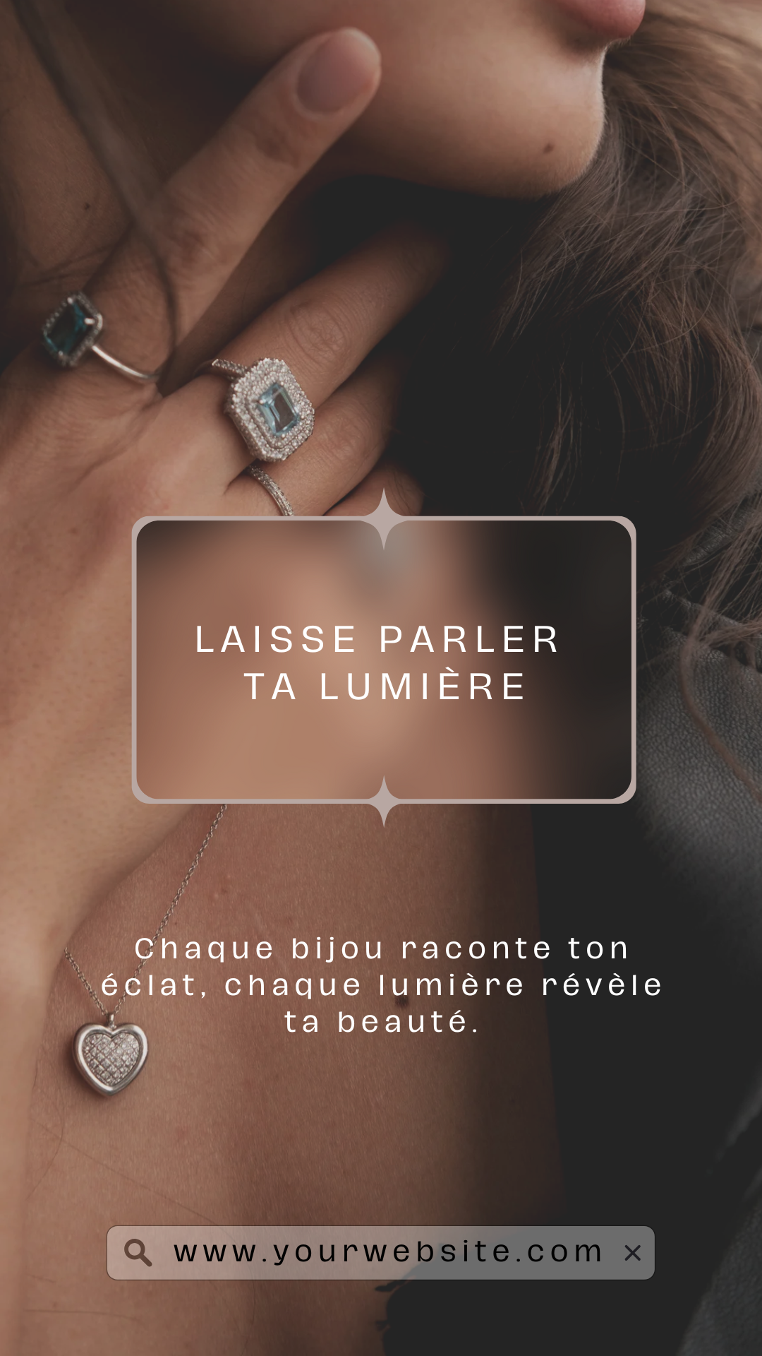 Brown Elegant Minimal Photo Jewellery Discount Your Story social media post