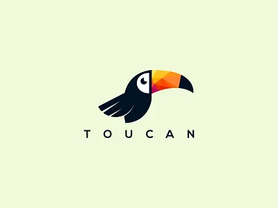 Toucan Logo bird black toucan colorfull bird colour bird destination flying bird graphic design illustration nature new logos parrot parrot logo ramphastidae slogan top logos top toucan toucan logo travel tropical wings