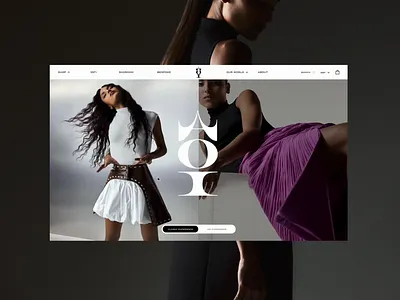 AOI animation branding design fashion design hero section interface layout motion design navigation design typography ui dsigner website