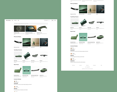 Automative homepage design typography ui ux