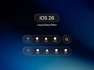 iOS 26 liquid Glass Effect figma ios 26 ui usamafolio