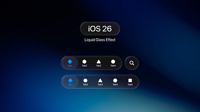 iOS 26 liquid Glass Effect figma ios 26 ui usamafolio