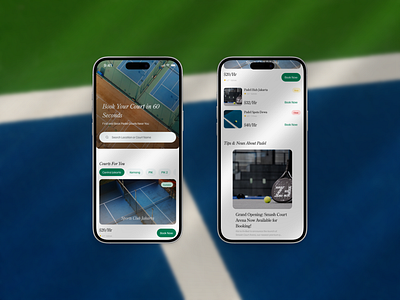 Padel Court Booking App – Clean UX for Fast Reservations app booking app court booking app design padel sports app sports booking ui ui design uiux design
