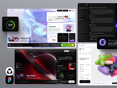 AI-first UI KIT ai chart dashboard dataviz design desktop generation landing presentation product saas service startup tech template ui uikit widget