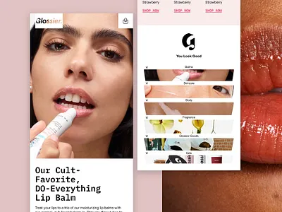 Glossier (concepts) cosmetic brand email email design email designer email marketing glossier glossier brand newsletter design