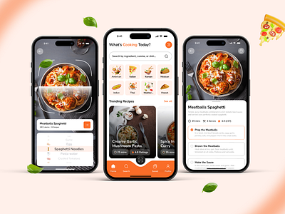 AI-Driven Recipe App Design ai ai app ai assistant ai recipe ai search ai ui cook cooking app cooking with ai food foodtech online recipe pizza recipe recipe ai recipe app recipe filter recipe finder recipe generator recipe screen