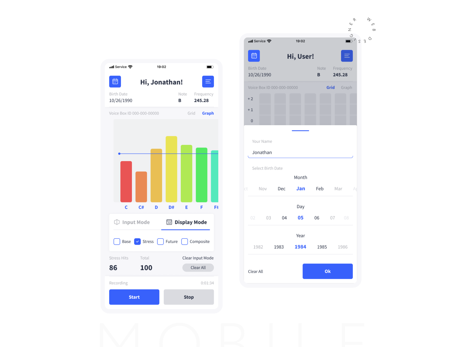 Mobile App | VoiceBio app creative design interface mobile ui web web design website