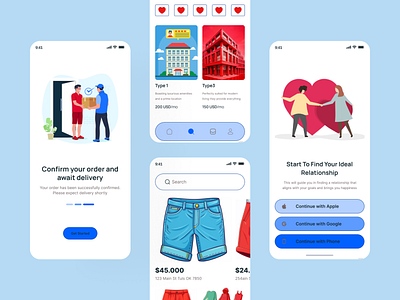 Shopping Mobile App UI/UX Design app ux design delivery app ecommerce app design fashion app fashion shop app fashion store ios live shopping marketplace mobile app design online shop online shopping product design shopping app store ui ui kit design ui ux design ux design