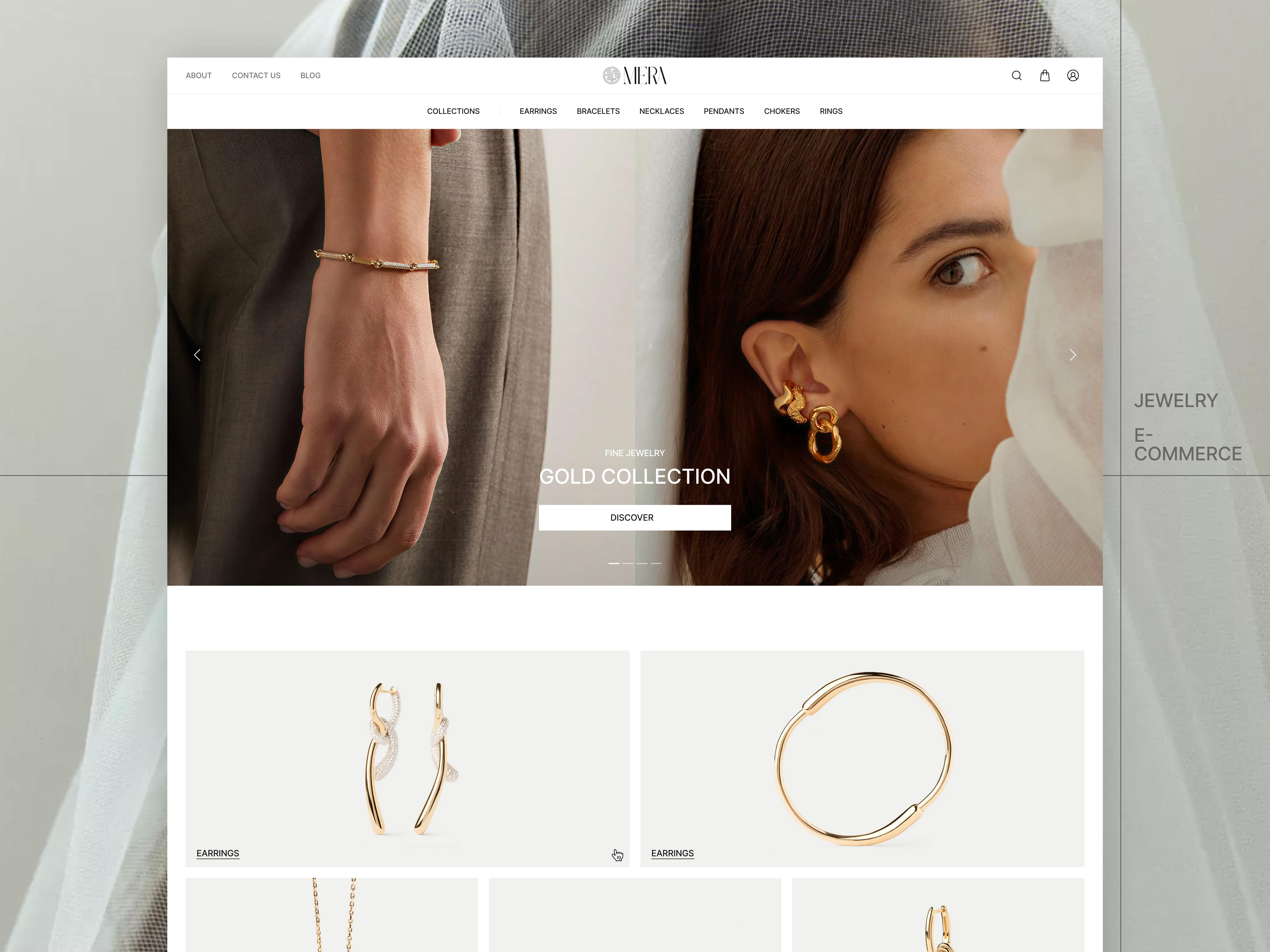Example of MERA | Premium Jewelry E-commerce Design