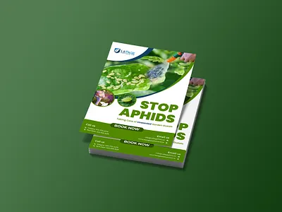 Flyer Design for Aphids Stopping service provider company print templates
