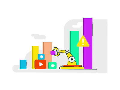 Social media development gradual growth adobe after effect animation after effects gif animation illustration animation lottie lottiefiles robort