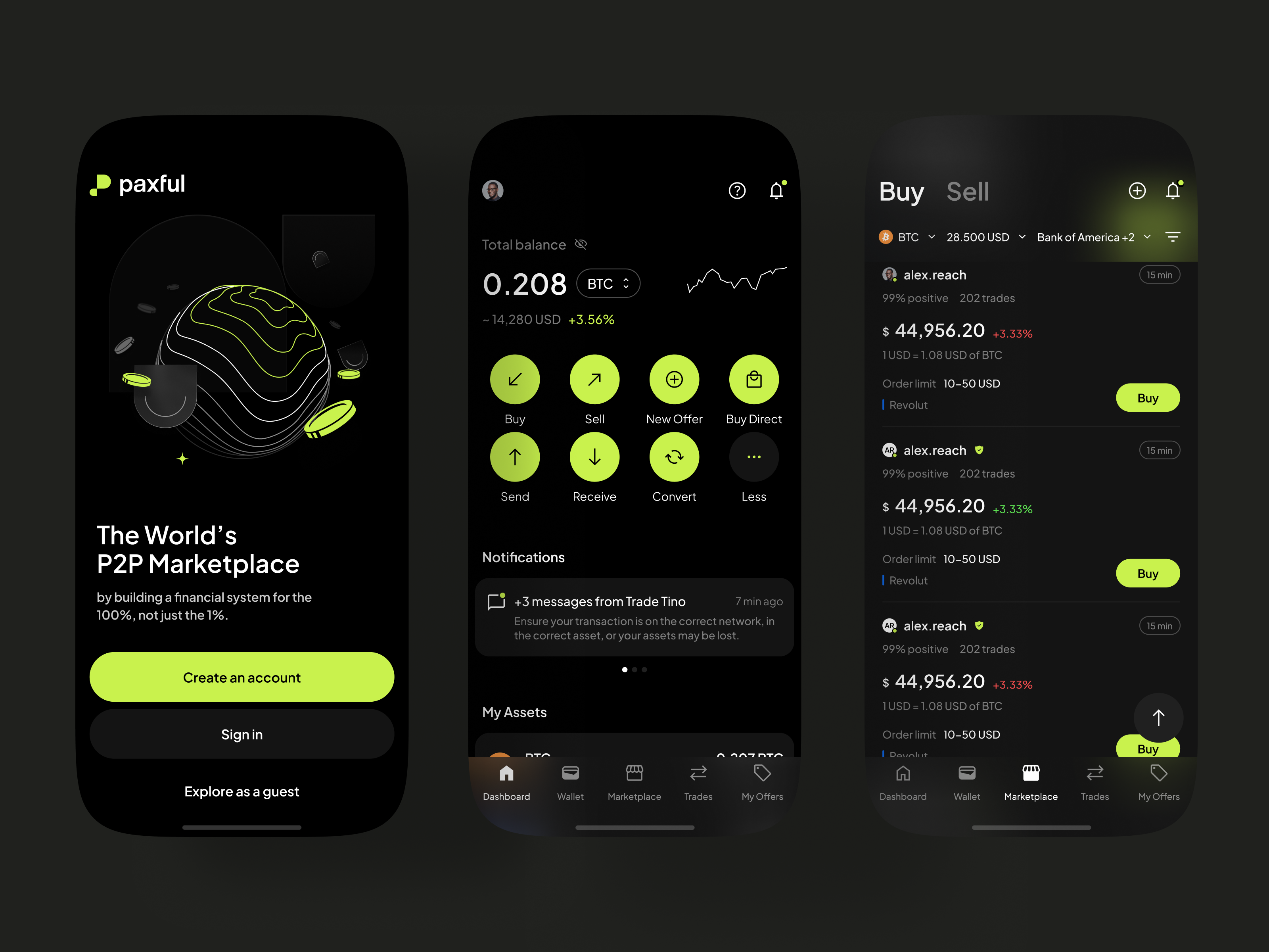 Paxful - crypto app design by Tino on Dribbble