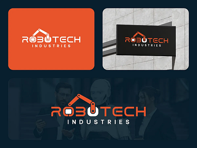Robotech Industries 3d branding design graphic design illustration logo mockup ui ux vector