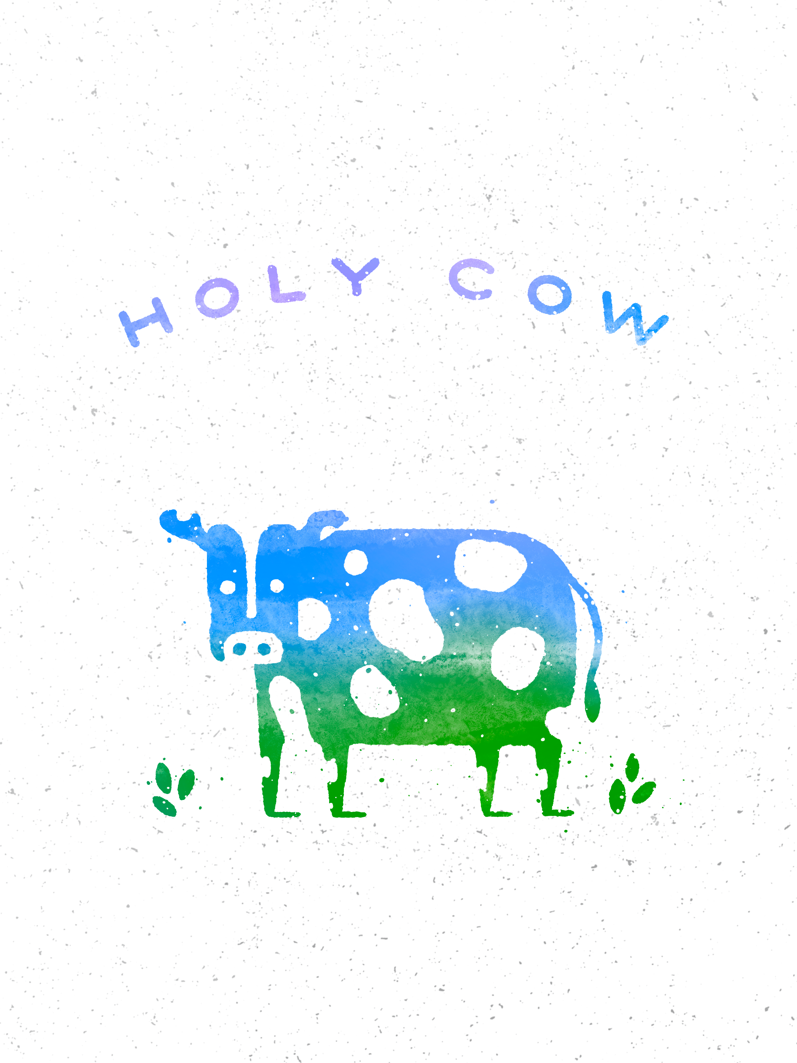 Holy Cow animal artwork cow cows holy cow illustration watercolor