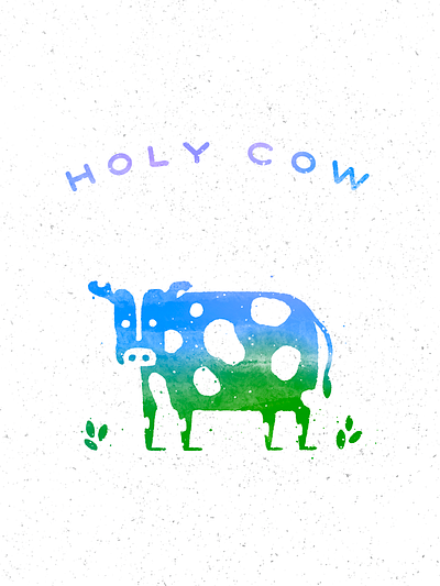 Holy Cow animal artwork cow cows holy cow illustration watercolor