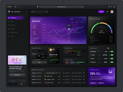 Crypto Platform cards clean crypto dark finance minimal ui ux