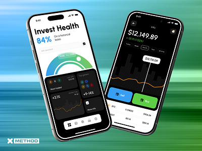 Crypto Wallet Mobile App app chart crypto dashboard design figma finance fintech invest mobile ui ux wallet