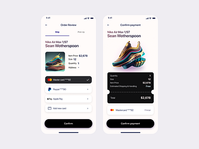 Check-out E-commerce app design ui ux