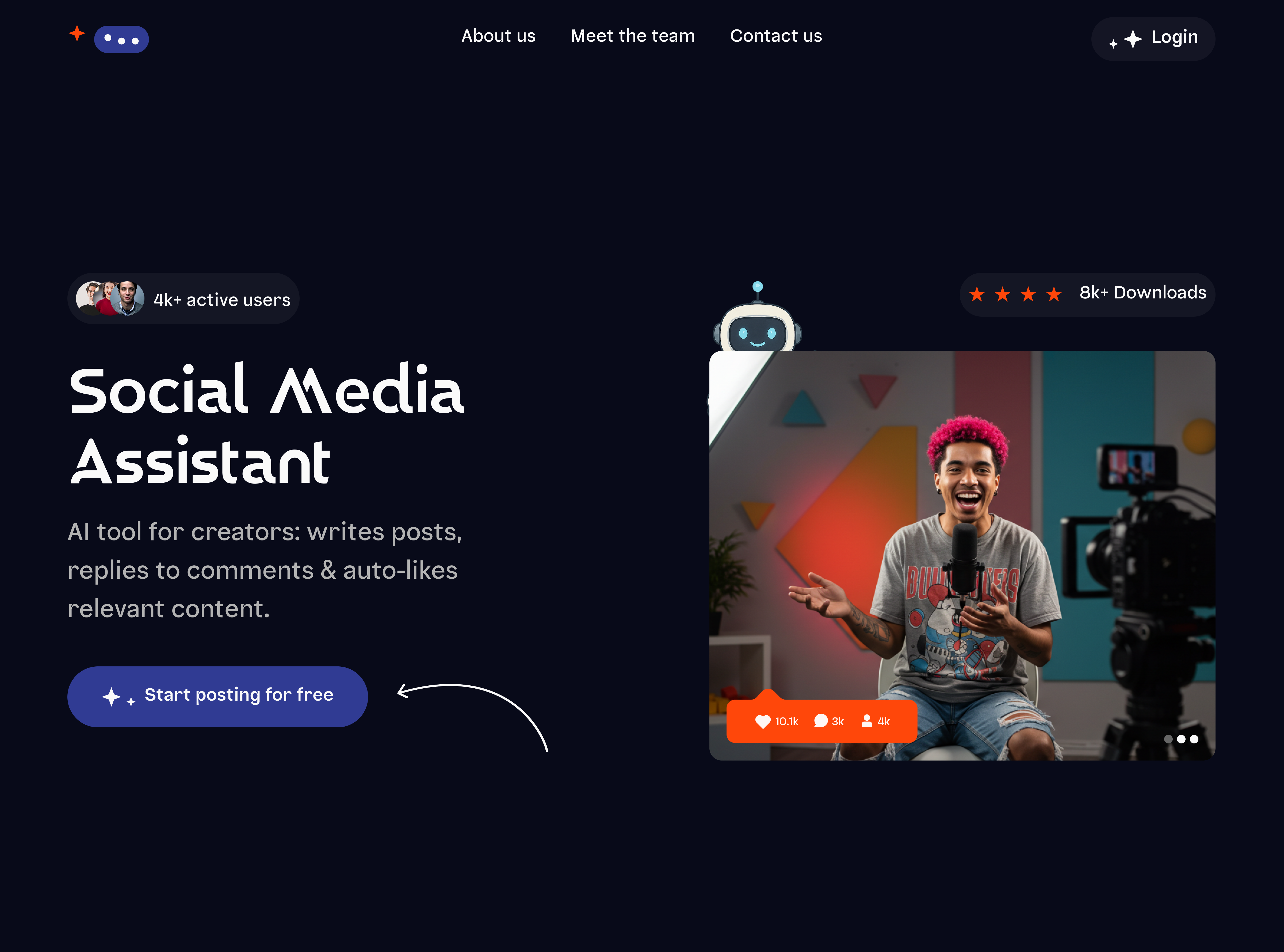 Hero section design for reply guy ai branding casestudy crypto design figma illustration logo product design ui uiux ux web design web3 website