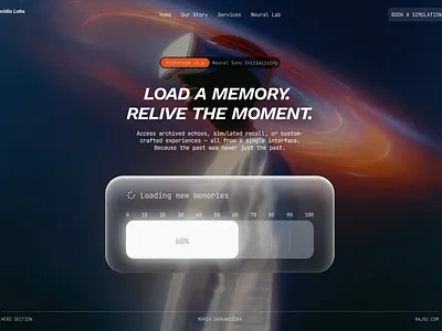 Hero design with liquid-glass widget hero section design homepage design liquid glass ui ui design web design website design
