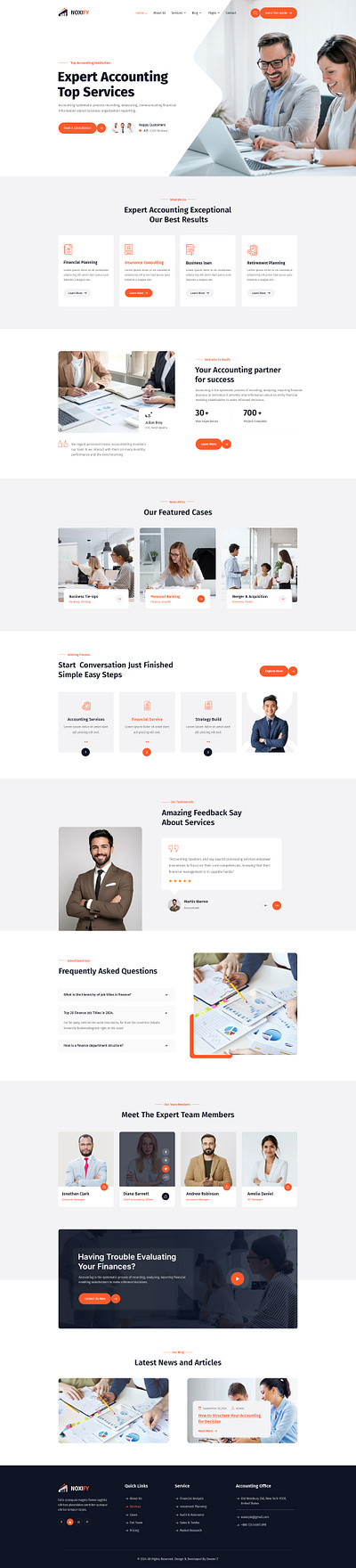 Noxify – Accounting Business Consulting WordPress Theme app design typography