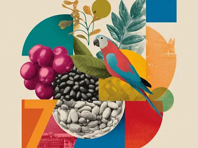 - Lab - Anthropology of food - branding digital collage graphic design illustration