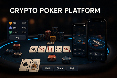 UI Designs of the Crypto Poker App appdevelopment cryptopoker igaming onlinepoker pokergames ui