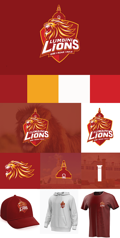Lumbini Lions Logo design graphic design illustration logo