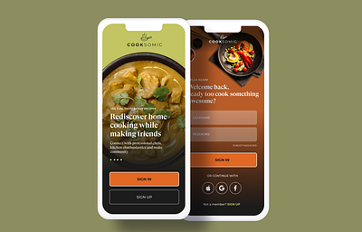Recipes & Cooking APP app application branding chef cook cooking customize design figma flat kitchen mobile mobile design recipes sketch social media ui ux visual design web