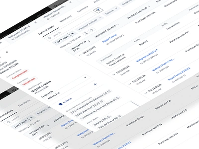 Multi-tab bottom sheet clean dashboard data design desktop enterprise filter finance finserv fintech fraud interaction interface modern product saas software table ui ux