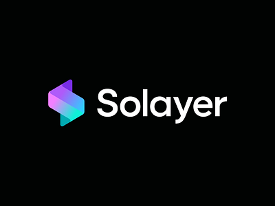 Solayer abstract branding crypto decentralized gradient logo lettermark logo logo design minimal logo modern modern logo s letter solana stack startup symbol tech technology