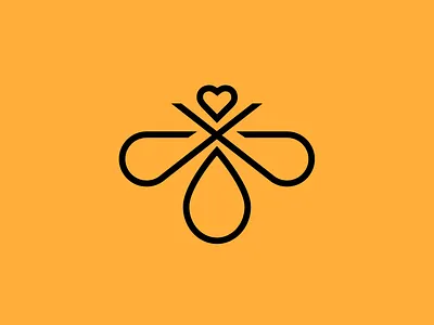 HoneyHealed Icon Logo bee brand design brand identity brand identity design branding branding design drop honey icon logo logo design logo wordmark minimal modern sophisticated symbol visual identity visual identity design wordmark