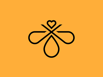 HoneyHealed Icon Logo bee brand design brand identity brand identity design branding branding design drop honey icon logo logo design logo wordmark minimal modern sophisticated symbol visual identity visual identity design wordmark