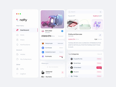 Dashboard NFT - Components Animations animation clean dashboard dashboard(crypto) dashboardanimation interaction logo motion motion graphics ui