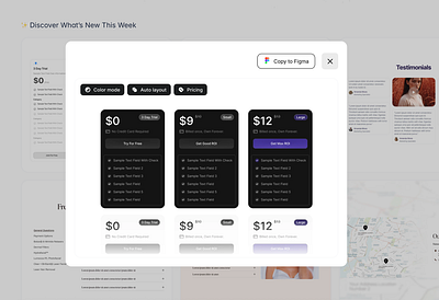 Pricing Figma Section - Ready to use sections copy to figma design in figma designers figma graphic design package price section pricing ui ux