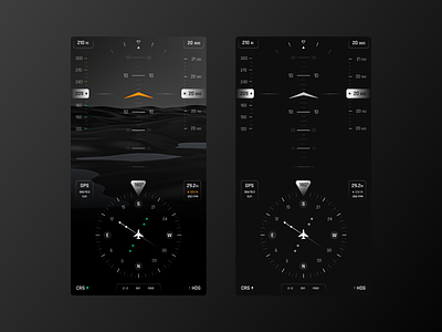 Primary Flight Display 3d app aviation dashboard design device product render ui