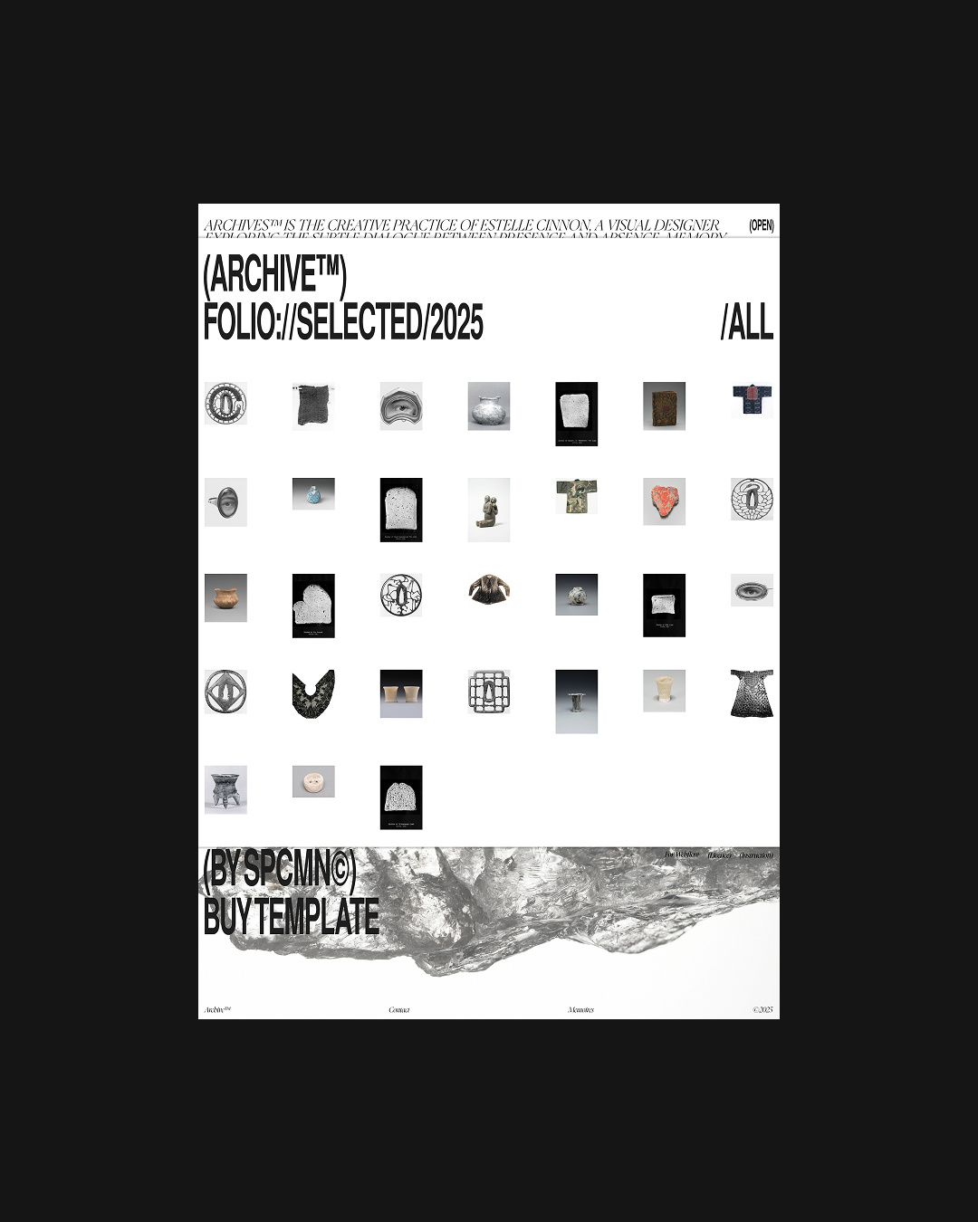 Archives Webflow template out animation branding compressed type custom typography directory grid interface layout minimal portfolio site template typography ui web design webflow