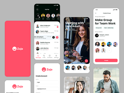 Introducing Zojo – The Future of Video Communication 🎥💬 appdesign branding creativedesign design figma illustration moderndesign prototype ui ux