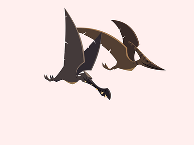 Flying dinos from ABC Song 2danimation abc song after effects animation character animation character rig children song dinosaur flying dino illustration motion design motion graphics photoshop