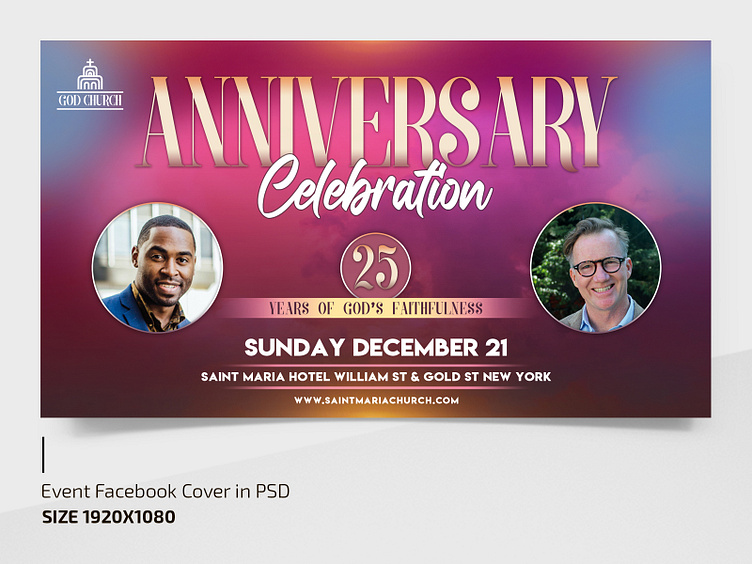 church anniversary celebration flyer