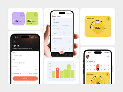 AI Calorie Counter – Mobile App Design 🍽️📱 ai calorie tracker calorie counter app clean ui daily goals fitness app food tracker health app ui minimal design mobile app design modern app nutrition app smart tracking ui inspiration uiux design user experience wellness app