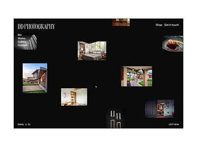 Portfolio - DD Photography cards civil clean design exterior gallery interior layout list view minimal modern portfolio profile shop sleek ui ux web design website works